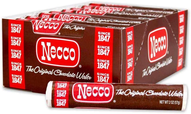 Necco Chocolate Wafers - Pack of 24 Rolls - Image 1